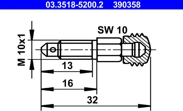 ATE 03.3518-5200.2 - Vite / Valvola di sfiato autozon.pro