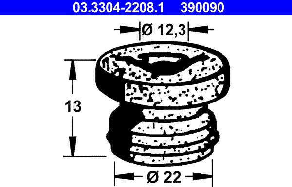 ATE 03.3304-2208.1 - Tappo, Serbatoio liquido freni autozon.pro