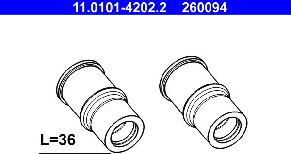 ATE 11.0101-4202.2 - Kit manicotti di guida, Pinza freno autozon.pro