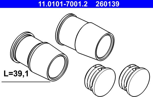 ATE 11.0101-7001.2 - Kit manicotti di guida, Pinza freno autozon.pro