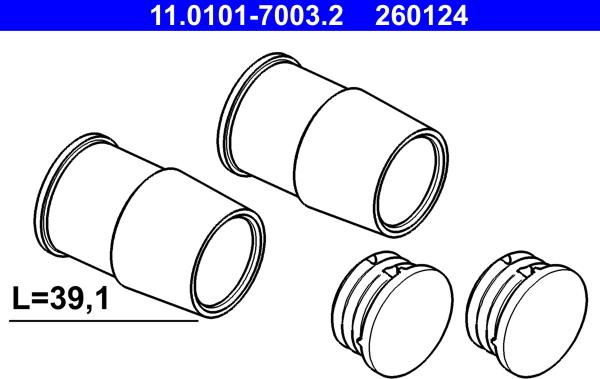 ATE 11.0101-7003.2 - Kit manicotti di guida, Pinza freno autozon.pro