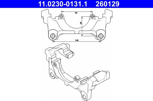 ATE 11.0230-0131.1 - Supporto, Pinza freno autozon.pro