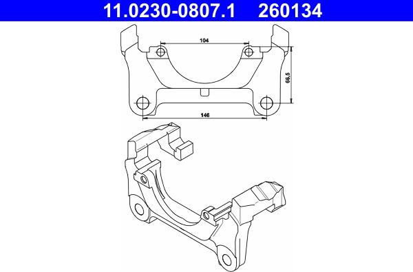 ATE 11.0230-0807.1 - Supporto, Pinza freno autozon.pro