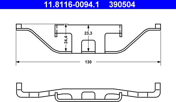 ATE 11.8116-0094.1 - Molla, Pinza freno autozon.pro