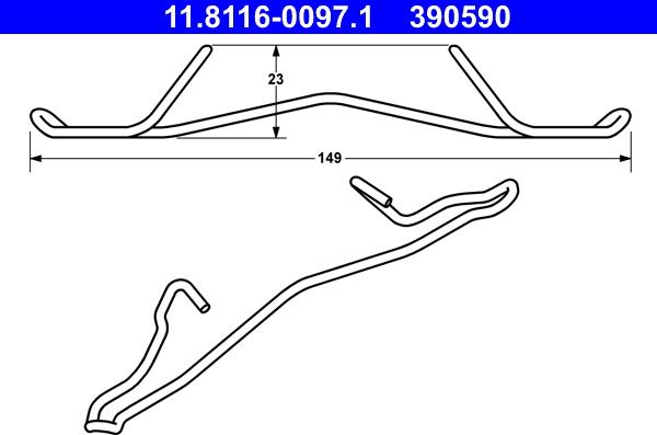 ATE 11.8116-0097.1 - Molla, Pinza freno autozon.pro