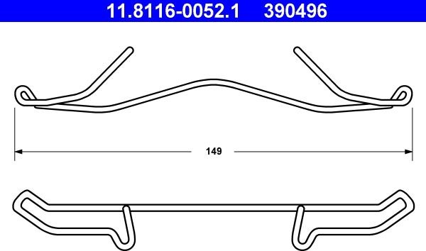 ATE 11.8116-0052.1 - Molla, Pinza freno autozon.pro