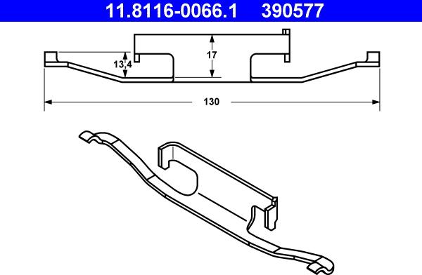 ATE 11.8116-0066.1 - Molla, Pinza freno autozon.pro