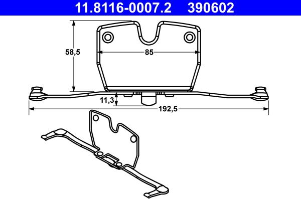 ATE 11.8116-0007.2 - Molla, Pinza freno autozon.pro