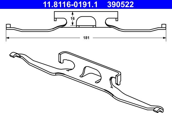 ATE 11.8116-0191.1 - Molla, Pinza freno autozon.pro