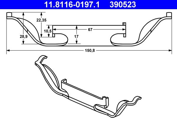 ATE 11.8116-0197.1 - Molla, Pinza freno autozon.pro