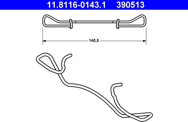 ATE 11.8116-0143.1 - Molla, Pinza freno autozon.pro