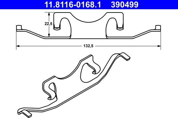 ATE 11.8116-0168.1 - Molla, Pinza freno autozon.pro