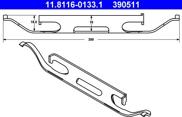 ATE 11.8116-0133.1 - Molla, Pinza freno autozon.pro