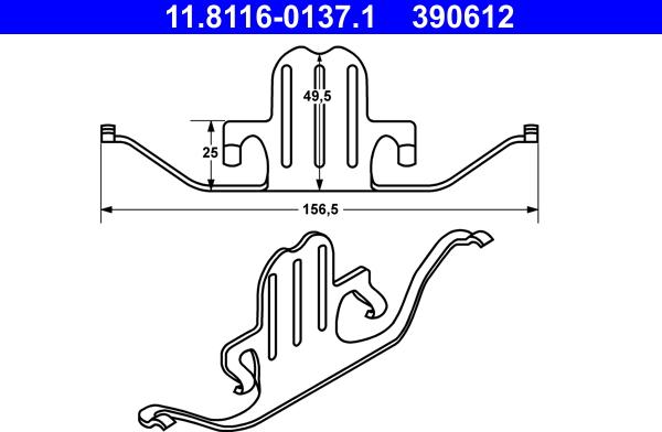 ATE 11.8116-0137.1 - Molla, Pinza freno autozon.pro