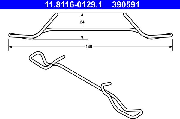 ATE 11.8116-0129.1 - Molla, Pinza freno autozon.pro