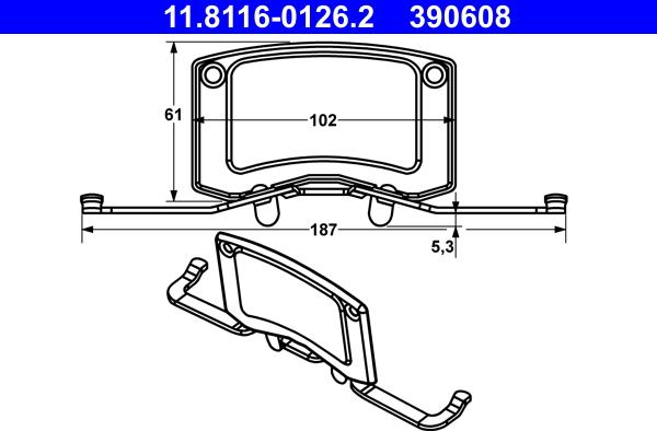 ATE 11.8116-0126.2 - Molla, Pinza freno autozon.pro