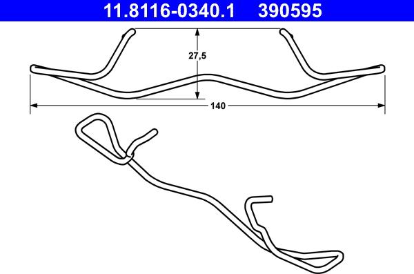 ATE 11.8116-0340.1 - Molla, Pinza freno autozon.pro