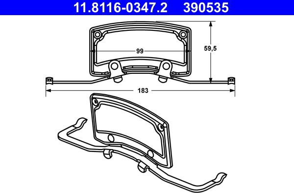 ATE 11.8116-0347.2 - Molla, Pinza freno autozon.pro