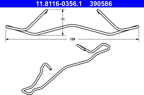 ATE 11.8116-0356.1 - Molla, Pinza freno autozon.pro