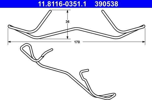 ATE 11.8116-0351.1 - Molla, Pinza freno autozon.pro