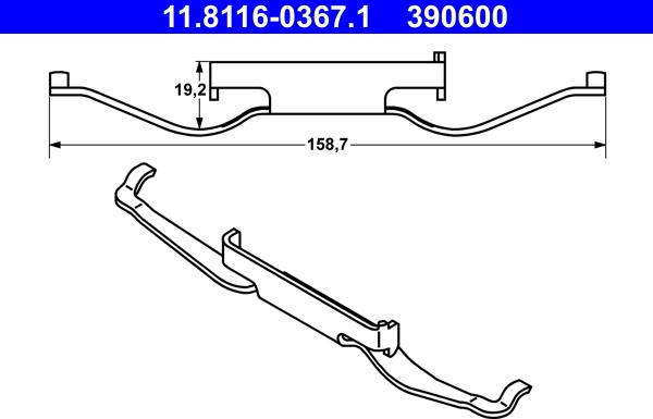 ATE 11.8116-0367.1 - Molla, Pinza freno autozon.pro