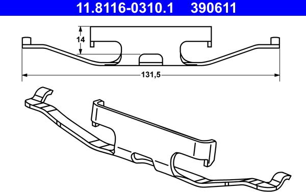 ATE 11.8116-0310.1 - Molla, Pinza freno autozon.pro