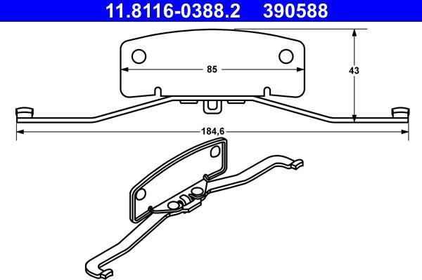 ATE 11.8116-0388.2 - Molla, Pinza freno autozon.pro