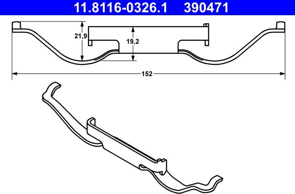 ATE 11.8116-0326.1 - Molla, Pinza freno autozon.pro