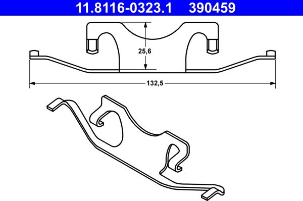 ATE 11.8116-0323.1 - Molla, Pinza freno autozon.pro