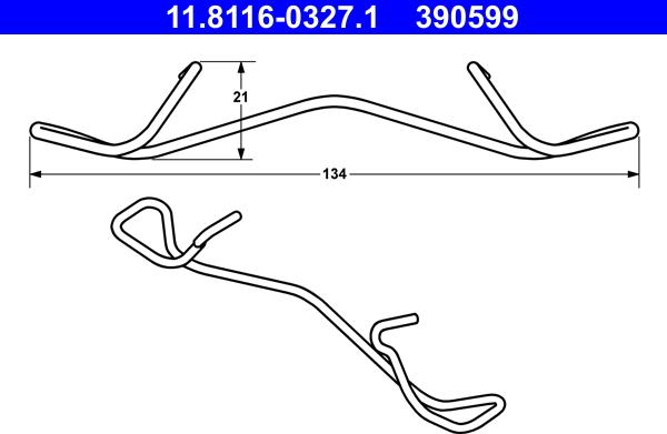 ATE 11.8116-0327.1 - Molla, Pinza freno autozon.pro