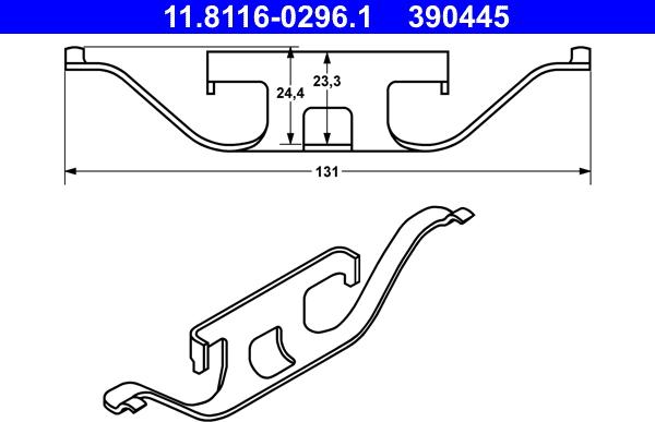 ATE 11.8116-0296.1 - Molla, Pinza freno autozon.pro