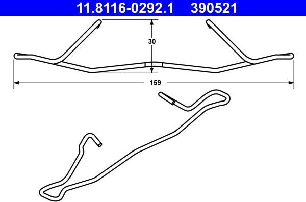 ATE 11.8116-0292.1 - Molla, Pinza freno autozon.pro