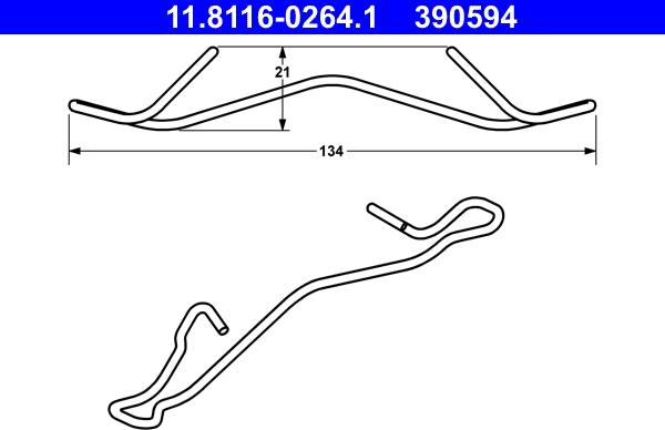 ATE 11.8116-0264.1 - Molla, Pinza freno autozon.pro