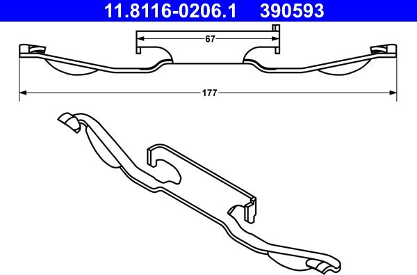 ATE 11.8116-0206.1 - Molla, Pinza freno autozon.pro