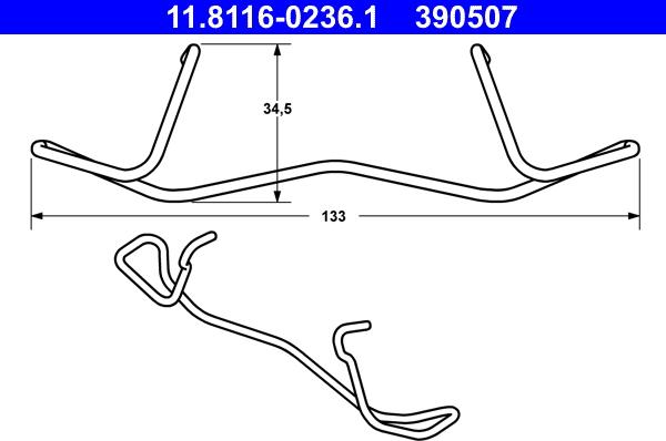 ATE 11.8116-0236.1 - Molla, Pinza freno autozon.pro