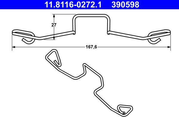 ATE 11.8116-0272.1 - Molla, Pinza freno autozon.pro