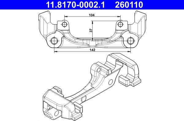 ATE 11.8170-0002.1 - Supporto, Pinza freno autozon.pro