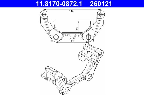 ATE 11.8170-0872.1 - Supporto, Pinza freno autozon.pro