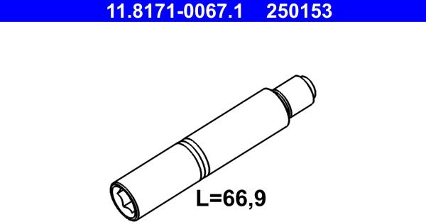 ATE 11.8171-0067.1 - Perno di guida, Pinza freno autozon.pro