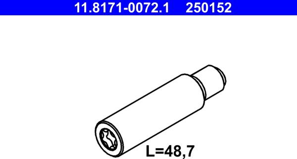 ATE 11.8171-0072.1 - Perno di guida, Pinza freno autozon.pro