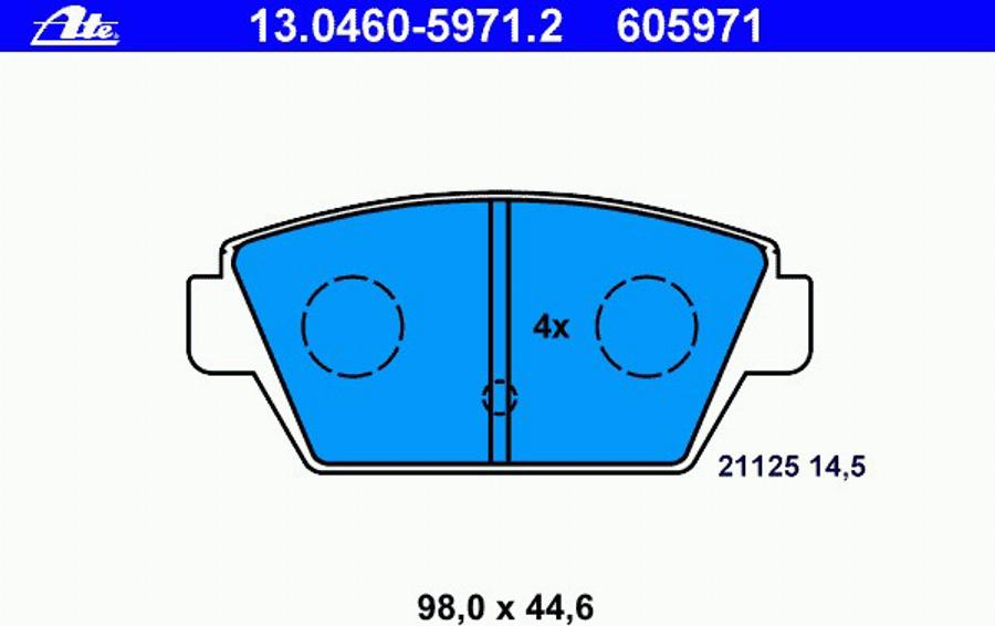 ATE 13046059712 - Kit pastiglie freno, Freno a disco autozon.pro