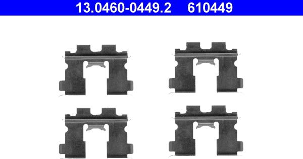 ATE 13.0460-0449.2 - Kit accessori, Pastiglia freno autozon.pro