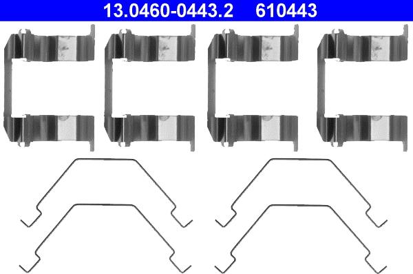 ATE 13.0460-0443.2 - Kit accessori, Pastiglia freno autozon.pro