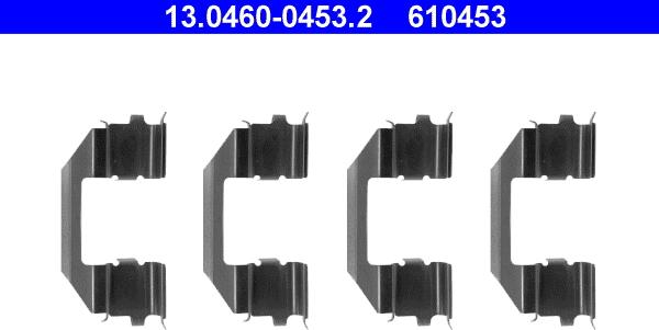 ATE 13.0460-0453.2 - Kit accessori, Pastiglia freno autozon.pro