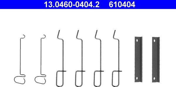 ATE 13.0460-0404.2 - Kit accessori, Pastiglia freno autozon.pro