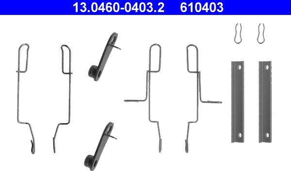 ATE 13.0460-0403.2 - Kit accessori, Pastiglia freno autozon.pro