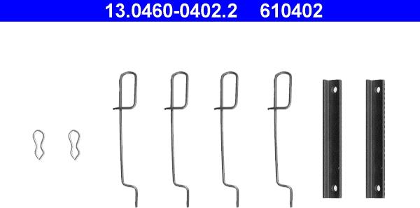 ATE 13.0460-0402.2 - Kit accessori, Pastiglia freno autozon.pro