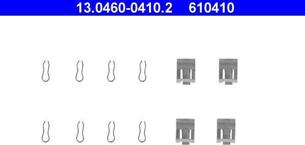 ATE 13.0460-0410.2 - Kit accessori, Pastiglia freno autozon.pro