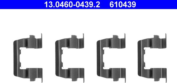 ATE 13.0460-0439.2 - Kit accessori, Pastiglia freno autozon.pro