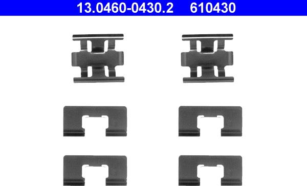 ATE 13.0460-0430.2 - Kit accessori, Pastiglia freno autozon.pro